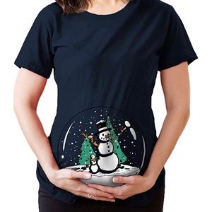 ⛄️Maternity Snow Globe Snowmen T-Shirt⛄️